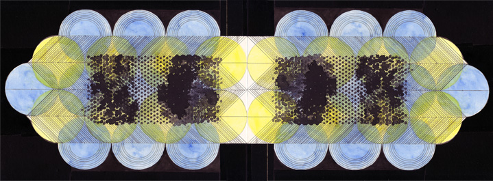 Lennart Oskar Schreiber, o.T.(digital bearbeitet), Klebefolie, Tinte auf Papier, ca. 20x30cm (original), 2013